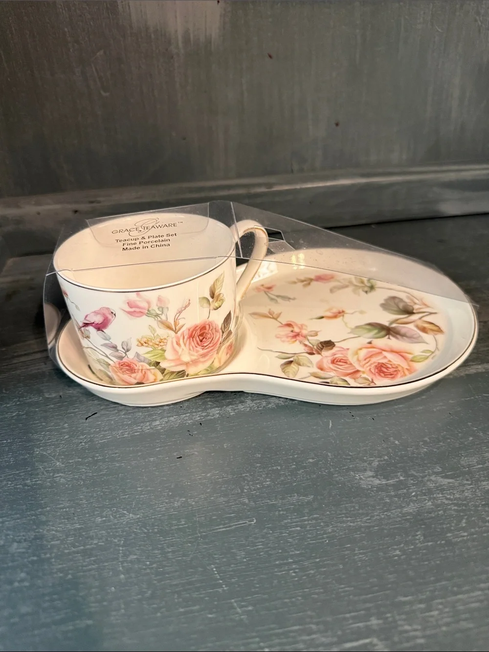 Magnolia Garden Fine Porcelain Tea Snack Set